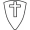 Shield with Cross Decal / Sticker