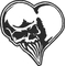 Skull Heart Decal / Sticker