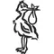 Stork Decal / Sticker 02