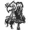 Vulture with Balls in Mouth Decal / Sticker