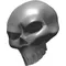 3D Carbon Fiber Skull 01 Decal / Sticker