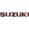Red Lightning Suzuki Lettering Decal / Sticker