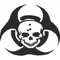 Biohazard Skull Decal / Sticker 02