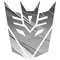 Charcoal Embossed Metal Decepticon Decal / Sticker