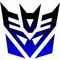 Black fade to Blue Decepticon Decal / Sticker