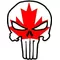 Canadian Flag Punisher Decal / Sticker 02
