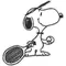 Tennis Snoopy Decal / Sticker 06