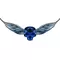 Blue Winged Skull Decal / Sticker