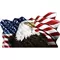 American Flag Eagle Waving Decal / Sticker 09