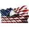 American Flag Eagle Waving Decal / Sticker 13