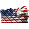 American Flag Eagle Waving Decal / Sticker 10