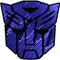 Dark Blue Carbon Plate Autobot Decal / Sticker 06