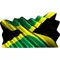 Jamaica Flag Waving Decal / Sticker