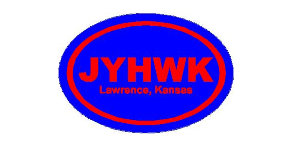 Ku Jayhawks Oval Decal Sticker