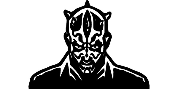 Star Wars Serious Darth Maul Sticker - Free Star Wars PNG Stickers