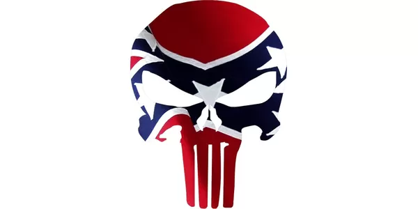 CONFEDERATE FLAG PUNISHER DECAL / STICKER 45