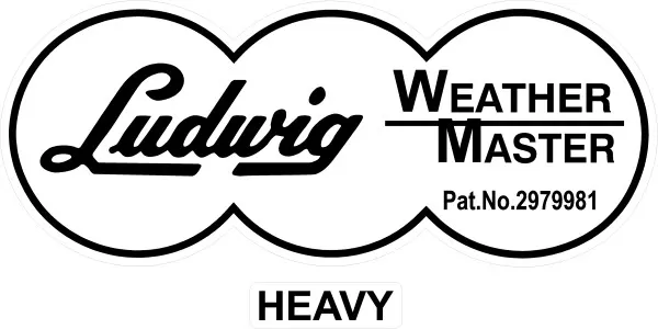 Ludwig Weather Master Heavy DecalLudwig Weather Master Heavy Decal  