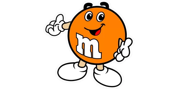 Sexy orange M&M | Sticker