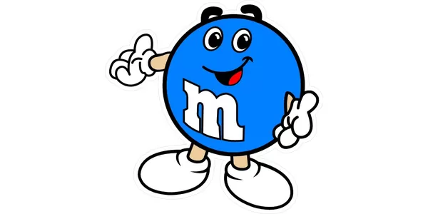 Blue M&M Decal / Sticker 11