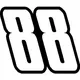 88 Race Number Impact Font Decal / Sticker