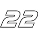 22 Race Number AF Pespi Font Decal / Sticker
