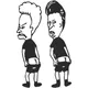 Beavis and Butthead Moon Decal / Sticker