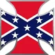 Confederate Flag Maltese Cross Decal / Sticker