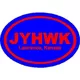 KU Jayhawks Oval Decal / Sticker