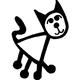 Cat Stick Figure Decal / Sticker 01