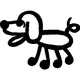 Dog Stick Figure Decal / Sticker 05