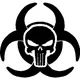 Biohazard Punisher Decal / Sticker