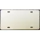 zz Plastic White Blank License Plate