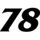 78 Race Number Impact Font Decal / Sticker