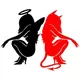 Angel and Devil Decal / Sticker