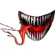 Scary Teeth and Tongue in Mouth Decal / Sticker