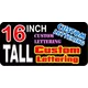 z2 Custom Lettering 16 Inch Tall Decal / Sticker