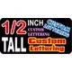 z12 Custom Lettering Half Inch Tall Decal / Sticker