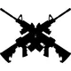 M-4 Guns Crossed Decal / Sticker