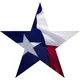 Texas Flag Star Decal / Sticker 01