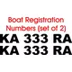 Custom Boat / PWC Registration Number Decals / Stickers