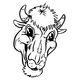Buffalo Head Mascot Decal / Sticker hd1