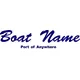 Custom Straight Boat Name Lettering Decal / Sticker