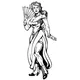 Cowgirls Mascot Decal / Sticker Body 5