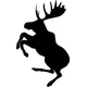Prancing Moose Decal / Sticker 05