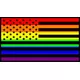 Rainbow American Flag Decal / Sticker 25