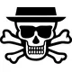 Breaking Bad Heisenberg (Walter White) Skull Decal / Sticker 20