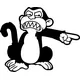 Family Guy Evil Monkey Decal / Sticker 04