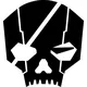 Militia Skull Decal / Sticker 02