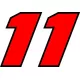 11 Race Number 2 Color Decal / Sticker 2c