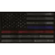 Distressed Thin Blue/Red Line American Flag Decal / Sticker 81